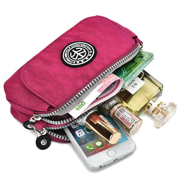 Women Nylon Clutches Bags Girls Mini Shoulder Bags Front Pocket Crossbody Bags