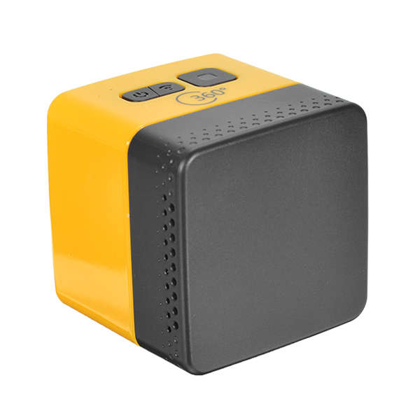 CUBE 360 Degree Camera Yellow Support Micro SDHC with Accessories