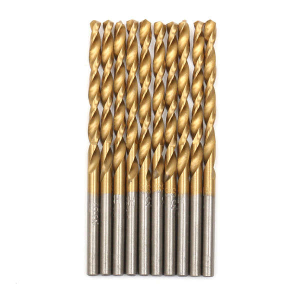 99Pcs 1.5-10mm Titanium Coated HSS Twist Drill Bits Set