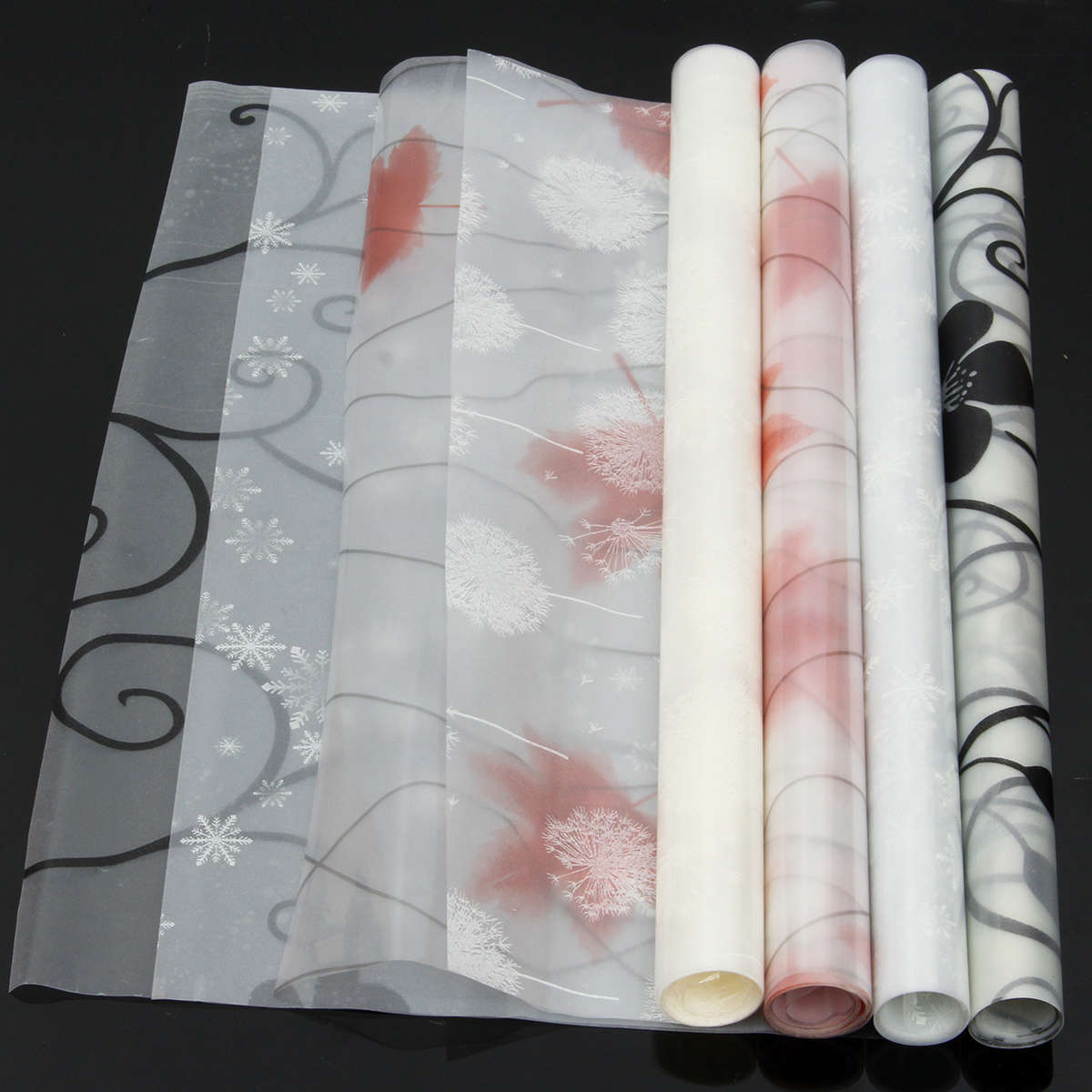 45x200CM PVC Frosted Waterproof Sticker Glass Privacy Shower Screen Window Cover Film Decor