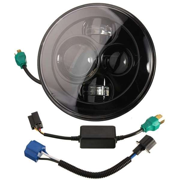 7inch H4 H13 Motorcycle LED Headlight Hi-Lo Daymaker High Low Beam For Harley