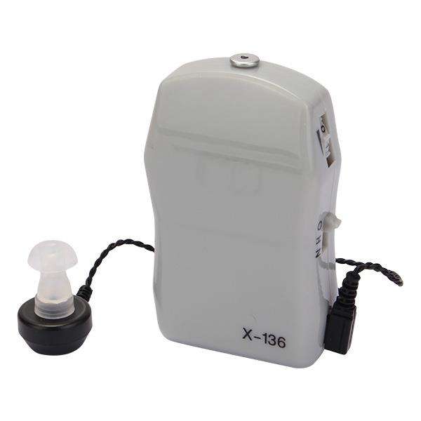 X-136 Pocket Wired Box Hearing Aid Adjustable Sound Amplifier Receiver Voise Enhancement