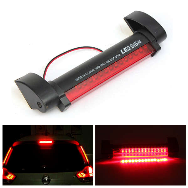 Universal Red 14 LED 3rd Car Brake Rear Tail Light High Mount Stop Lamp 12V
