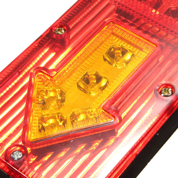 2x 12V LED Trailer Truck Rear Tail Brake Stop Turn Light Indicator Reverse Lamp