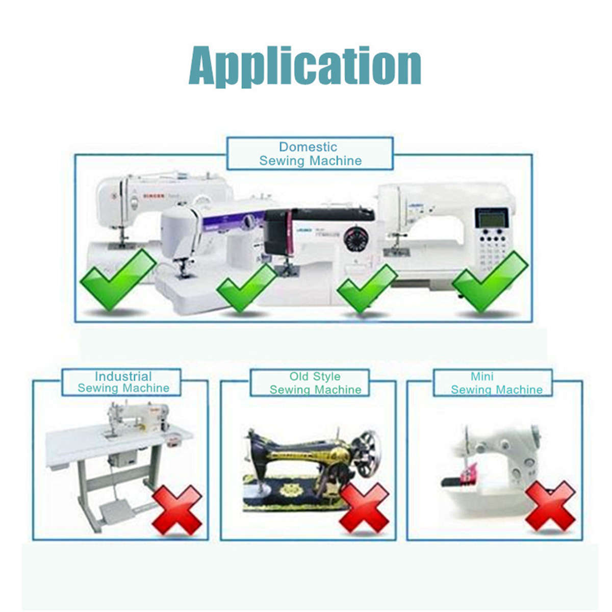 42 PCS Domestic Sewing Machine Foot Presser Feet Kit Sewing Machine Accessories