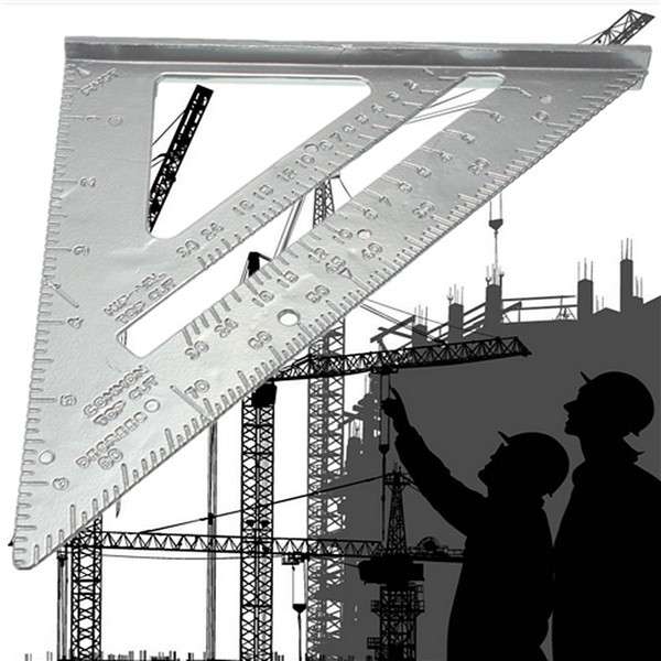Aluminum Alloy Speed Square Combination Triangle Metric Ruler Carpenter`s Protractor Miter Framing