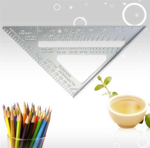 Aluminum Alloy Speed Square Combination Triangle Metric Ruler Carpenter`s Protractor Miter Framing