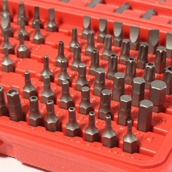 100pcs Chrome Vanadium Security Screwdriver Tamper Proof Torx Hex Bit Set W/ Case