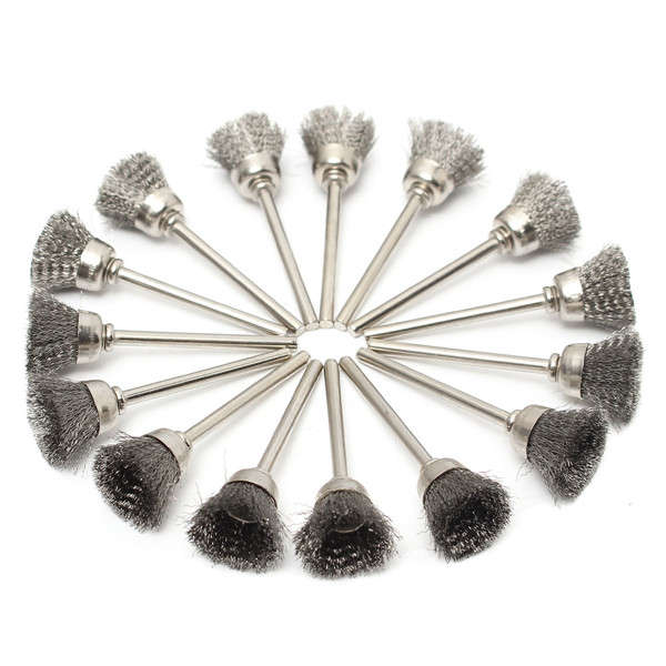 45pcs Steel Wire Wheel Brushes Set Dremel Accessories for Rotary Tools Grinding Brush