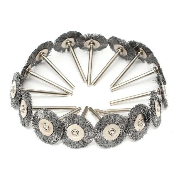 45pcs Steel Wire Wheel Brushes Set Dremel Accessories for Rotary Tools Grinding Brush