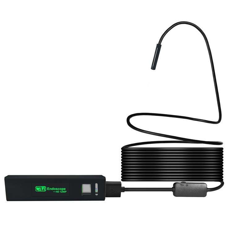 1200P IP68 8 LED Adjustable Lights 8mm Waterproof WiFi Endoscope Camera for PC Android iOS Hard Line