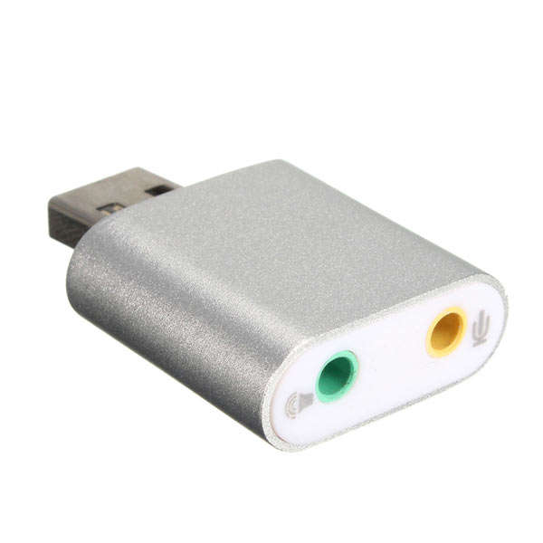 Aluminum USB External Stereo 7.1 Channel 3D Sound Card Adapter