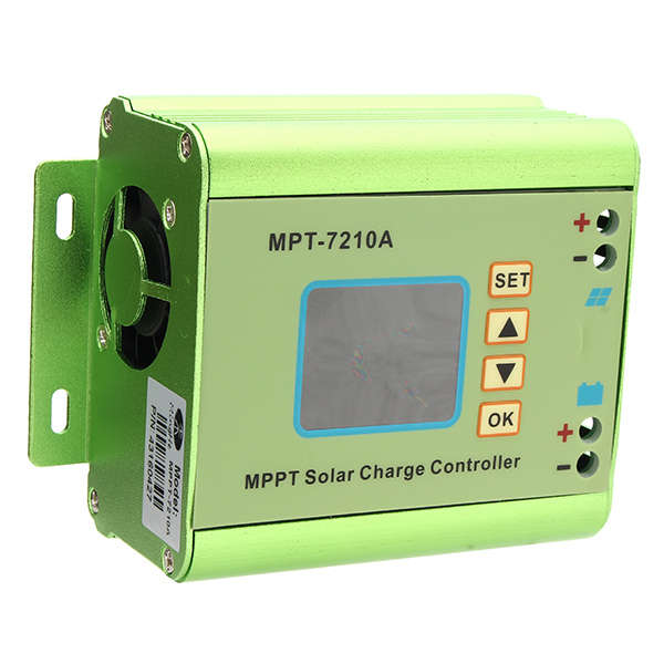 MPT-7210A Aluminum Alloy MPPT Solar Panel Charge Controller with LCD Display