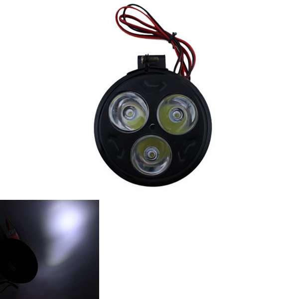 12V 9W Motorcycle Super Bright LED Spotlights Headlight Thin Section Three Small Sun Lamp