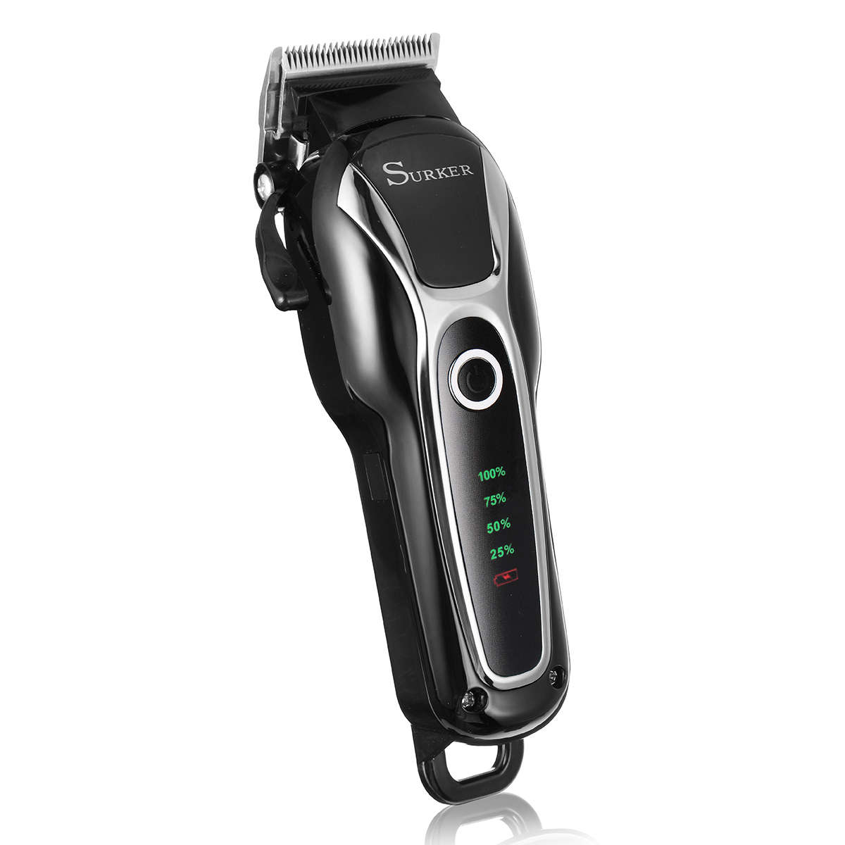 SURKER Electric Hair Clipper Rechargeable Trimmer Beard LED Display Steel Blade Washable 110V 240V