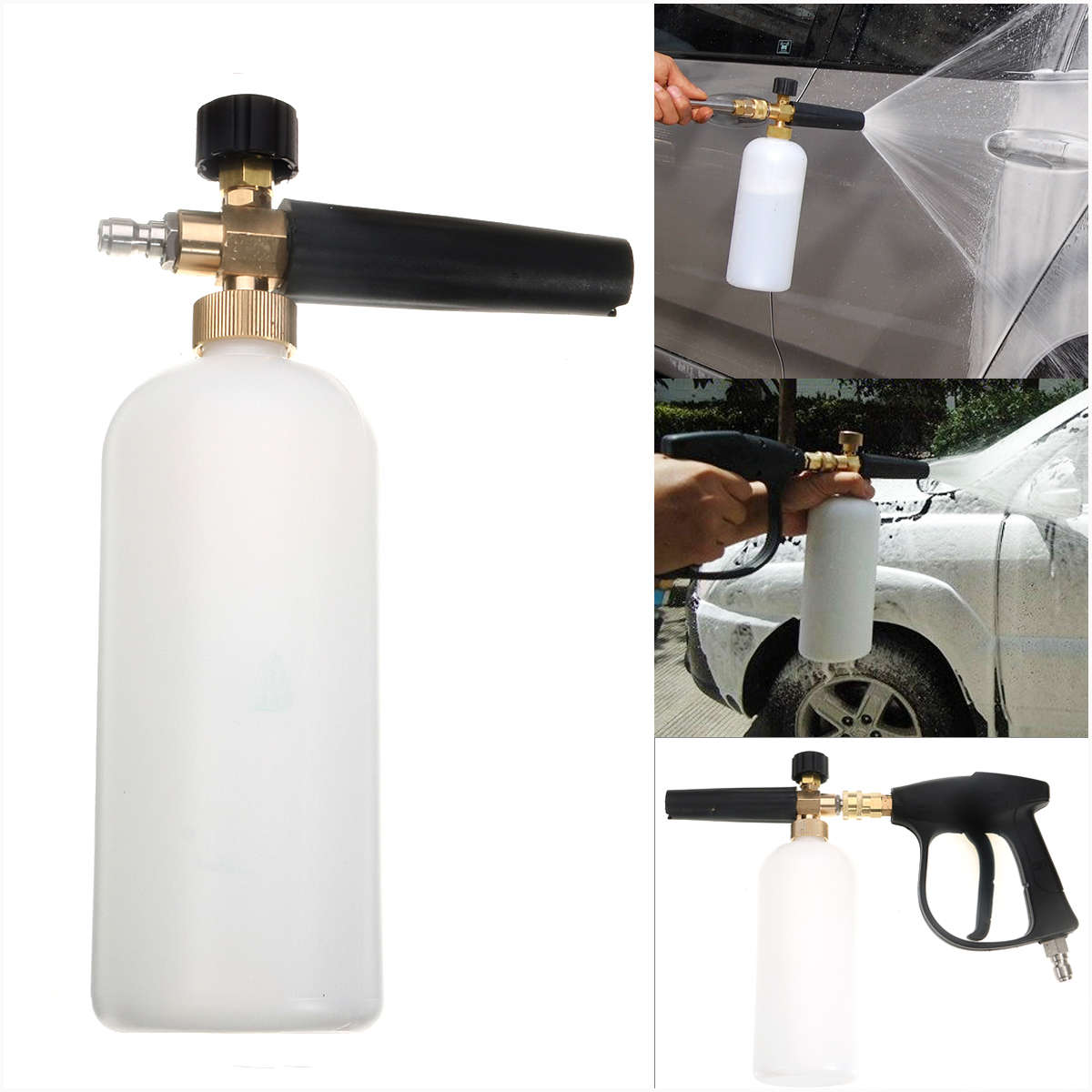High Pressure Washer Gun Jet 1/4 Snow Foam Lance Cannon Car Clean Washer Bottle
