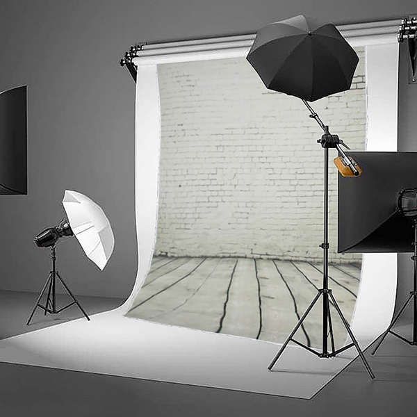 5X7ft Wall Wooden Floor Studio Seamless Vinyl Backdrops Photo Backgrounds Props