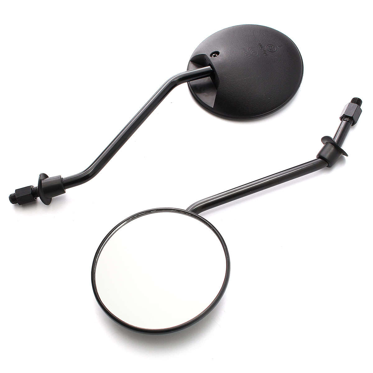 Round Rear View Side Mirrors Universal For Motorcycle Scooter ATV 10mm Thread