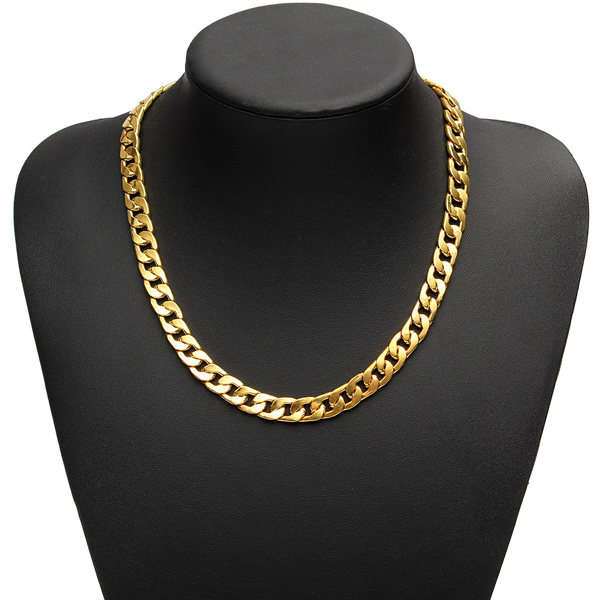 Gold Plated Solid Metal Men Necklace Bracelets