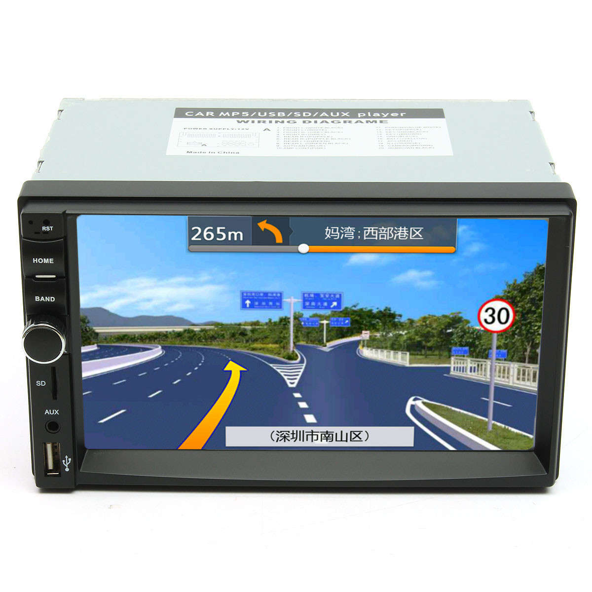 7 Inch Touch Screen 2 Din Car 1080P Radio Auto FM Aux/AUX/SD/MP5 Bluetooth And Camera