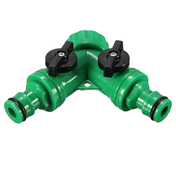 Screw Hose Pipe Splitter 2 way Connector Adaptor Garden Tool Quick