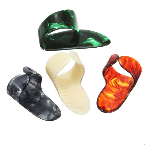 Guitar Plastic Nail Picks Plectrums Plecs Fingerpicks Thumb With Finger