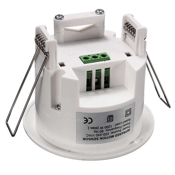 360 Degree Mini Recessed PIR Ceiling Motion Sensor Detector Switch