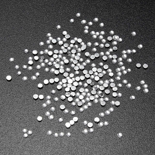 100PCS Clear Round Gems Rhinestones DIY Nail Art Tips Decorations