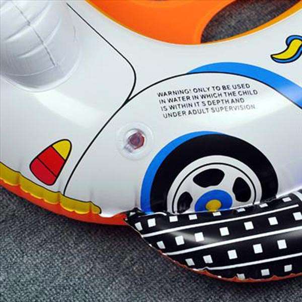 Kids Baby Inflatable Pool Seat Float Boat Swimming Wheel Horn