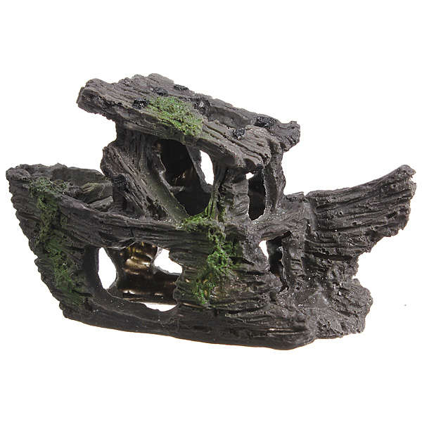 Aquarium Fish Tank Rock Shipwrecks Hiding Cave Landscape Decor