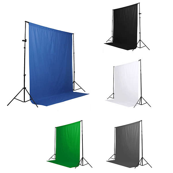 5 Colors Screen/Chromakey Backdrop 6x9 Muslin  Video Background