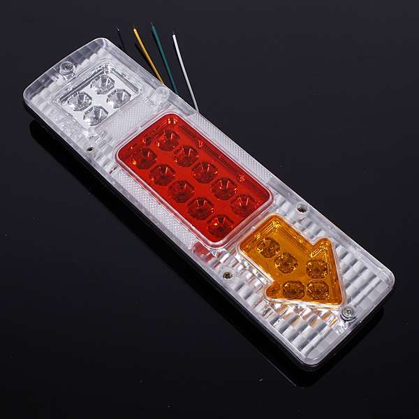 2Pcs 12V 19 LED Car Truck Trailer Tear Tail Stop Light Indicator Lamp