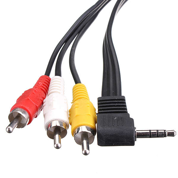 3.5mm Mini AV to 3 RCA Male Adapter Audio Video Cable Stereo Cord
