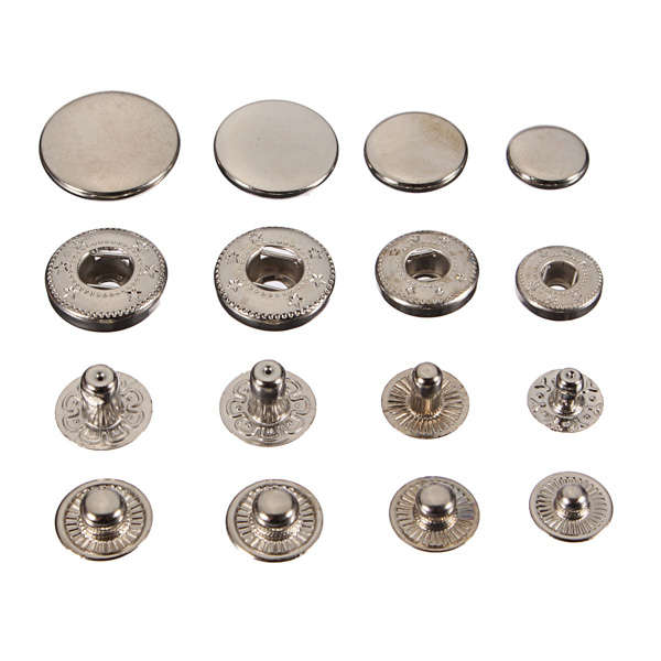 15Pcs Snap Fasteners Popper Press Stud Sewing Leather Button