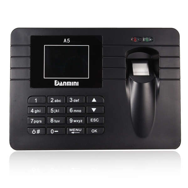 Time Recorder TFT Screen Clocking In Clock Machine Employee Attendance Check Fingerprint+Password Bu