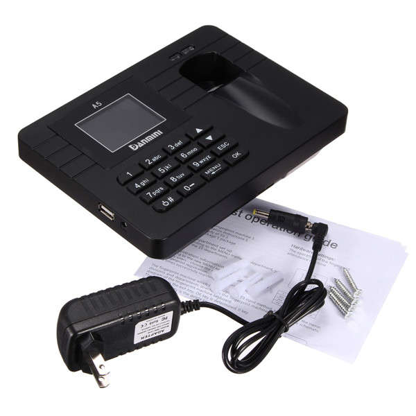 Time Recorder TFT Screen Clocking In Clock Machine Employee Attendance Check Fingerprint+Password Bu