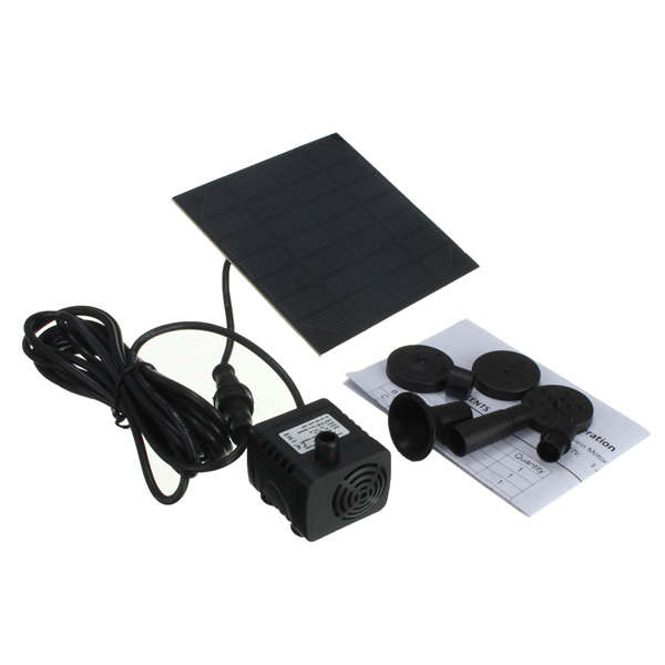 1.2W Solar Panel Power Water Pump Kit For Submersible Fountain Pond