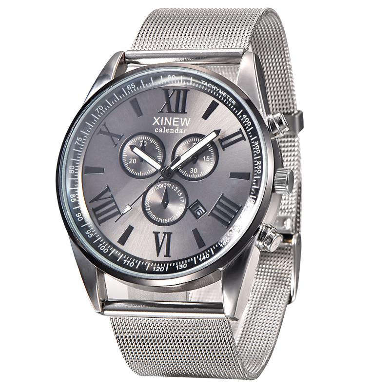 XINEW 2322 Men Quartz Watch Casual Stainless Strap Wrist Watch