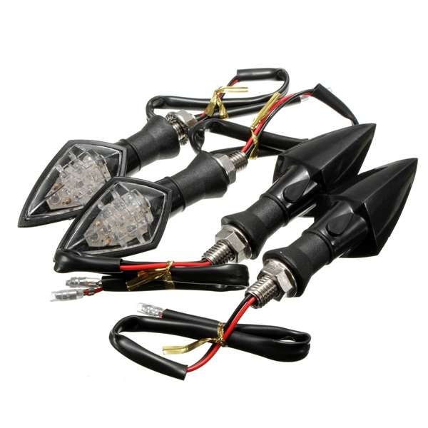 New 4pcs Universal Motorcycle Amber 10LEDs Turn Signal Blinker light Indicator