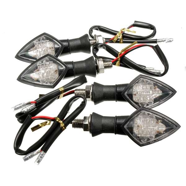 New 4pcs Universal Motorcycle Amber 10LEDs Turn Signal Blinker light Indicator