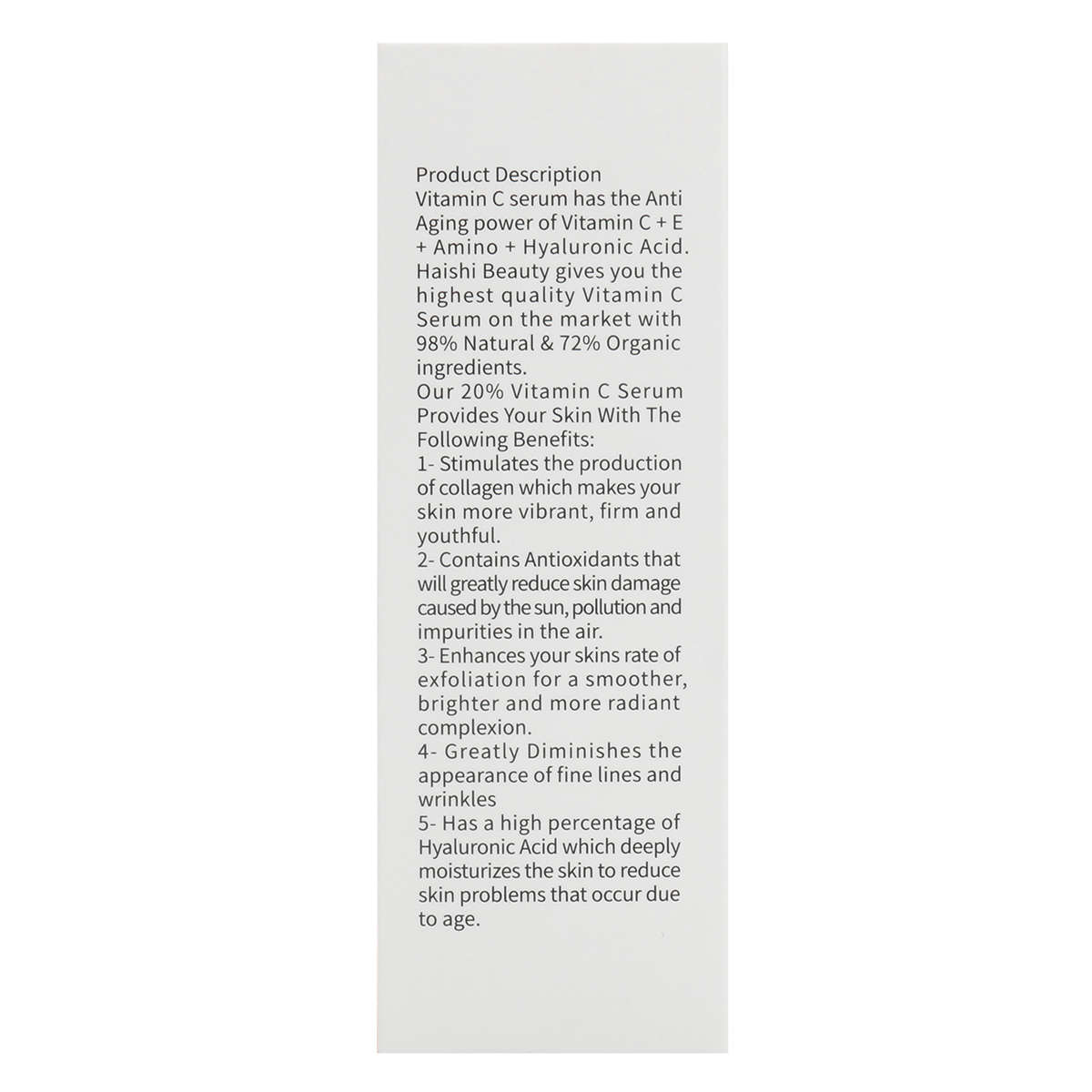 Melao 20% Vitamin C E Facial Serum Hyaluronic Acid Essence Skin Care Smooth Anti Aging Wrinkle...