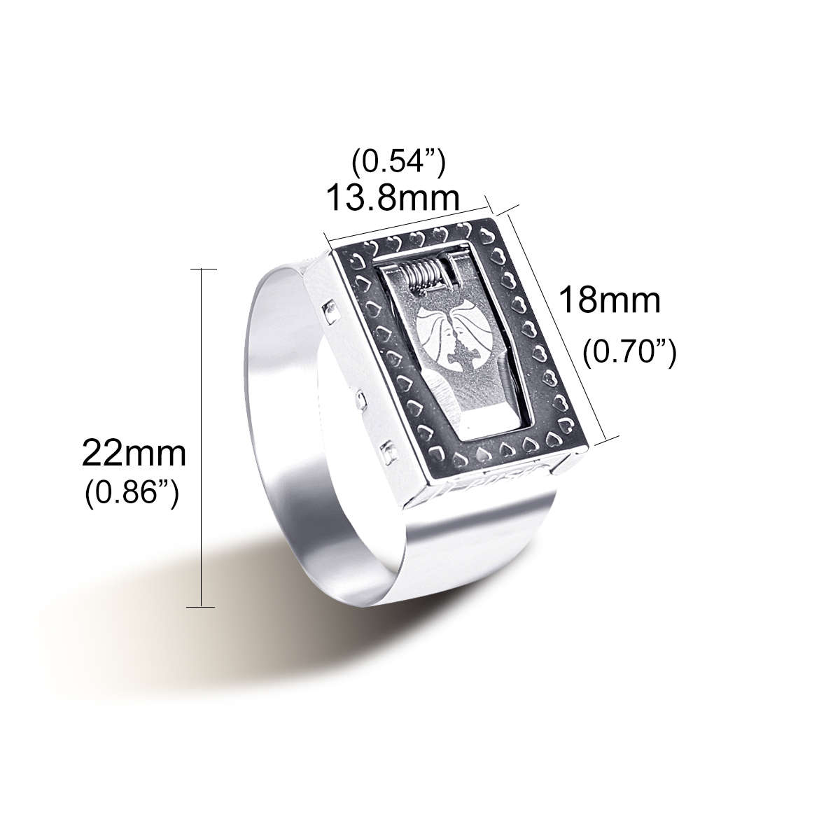 Self Defense Ring with Hidden Blade