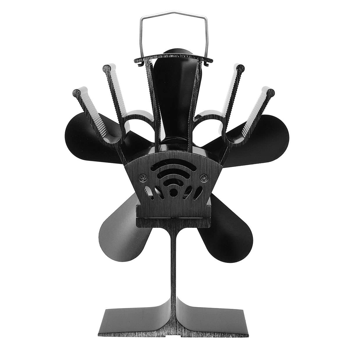 New 5 Blade Heat Self-Powered Stove Fan Wood Log Quiet Burner Fireplace Ecofan