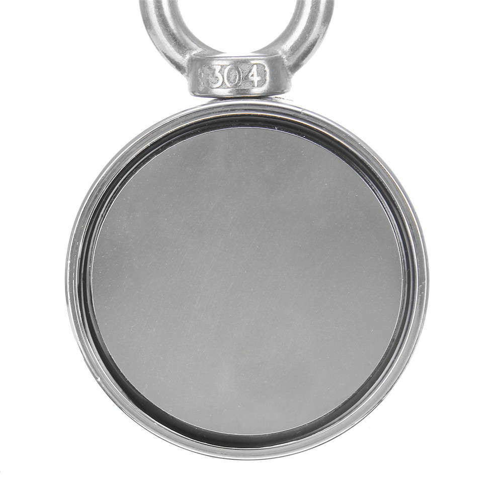 Double Side 420kg D75mm Neodymium Fishing Salvage Recovery Magnet For Detecting Metal Treasure