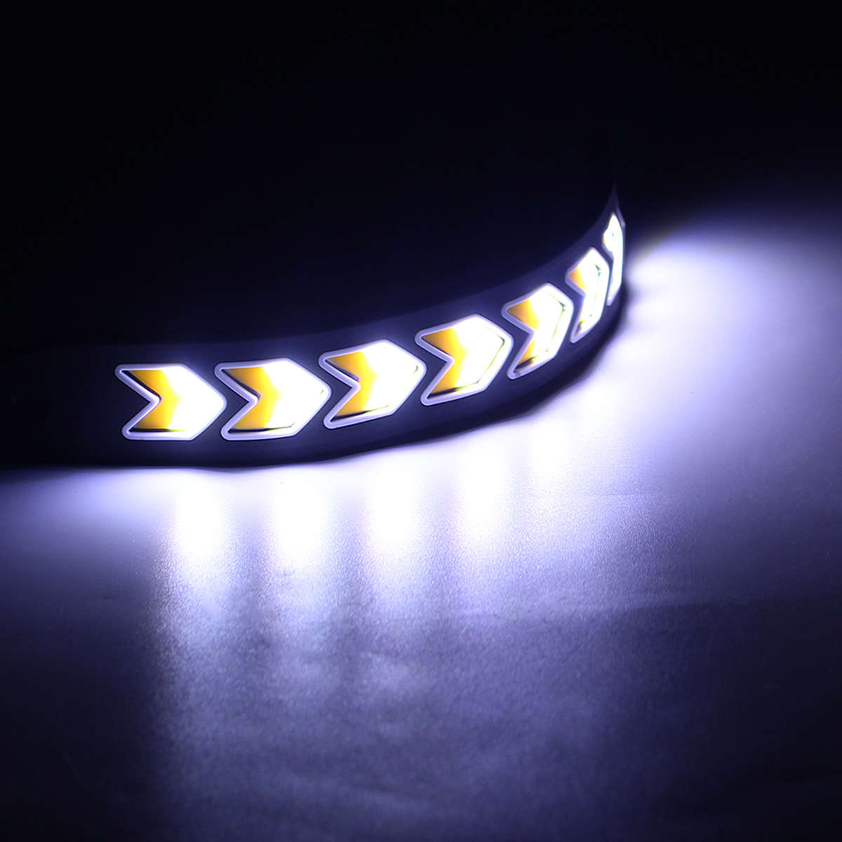 2PCS 12V LED COB Car DRL Daytime Running Lights Driving Fog Lamp Arrow Turn Ligh