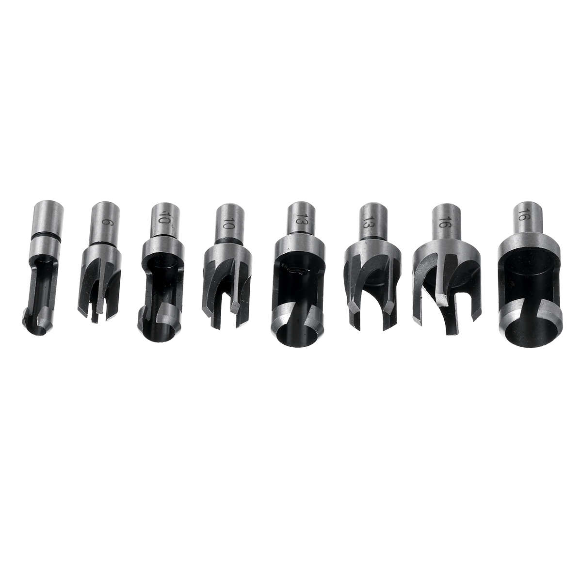 8pcs Wood Plug Hole Cutter Drill Bits Set Dowel Maker Cutting Tools Round Shank