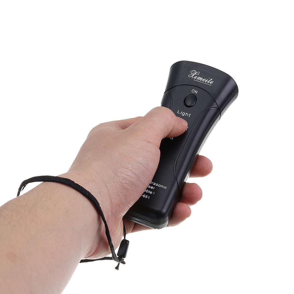 MT-651 Ultrasonic Dog Repeller With Infrared Laser Light Double Ultrasonic Horn Long Distance Electr