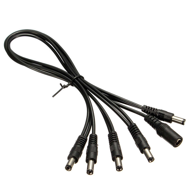 Zebra 5 Way Guitar Effect Pedal Daisy Chain Power Supply Cable Splitter