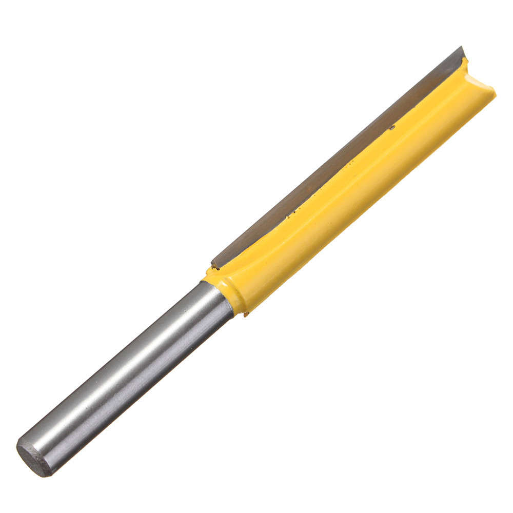 Drillpro 1/4 Inch Shank Extra Long Straight Router Bit Trimming Blade