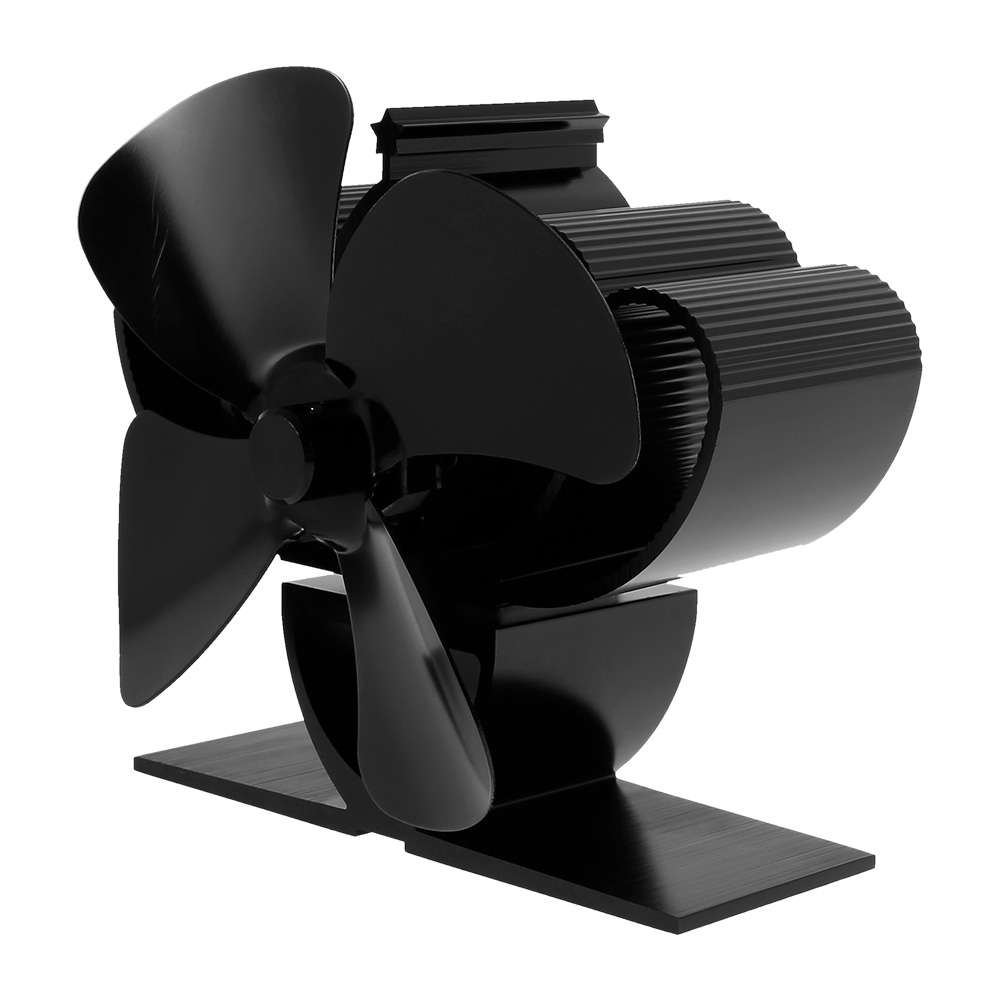 4 Blades Fireplace Fan Stove Fan Heated Fan Heat Powered Eco Fan